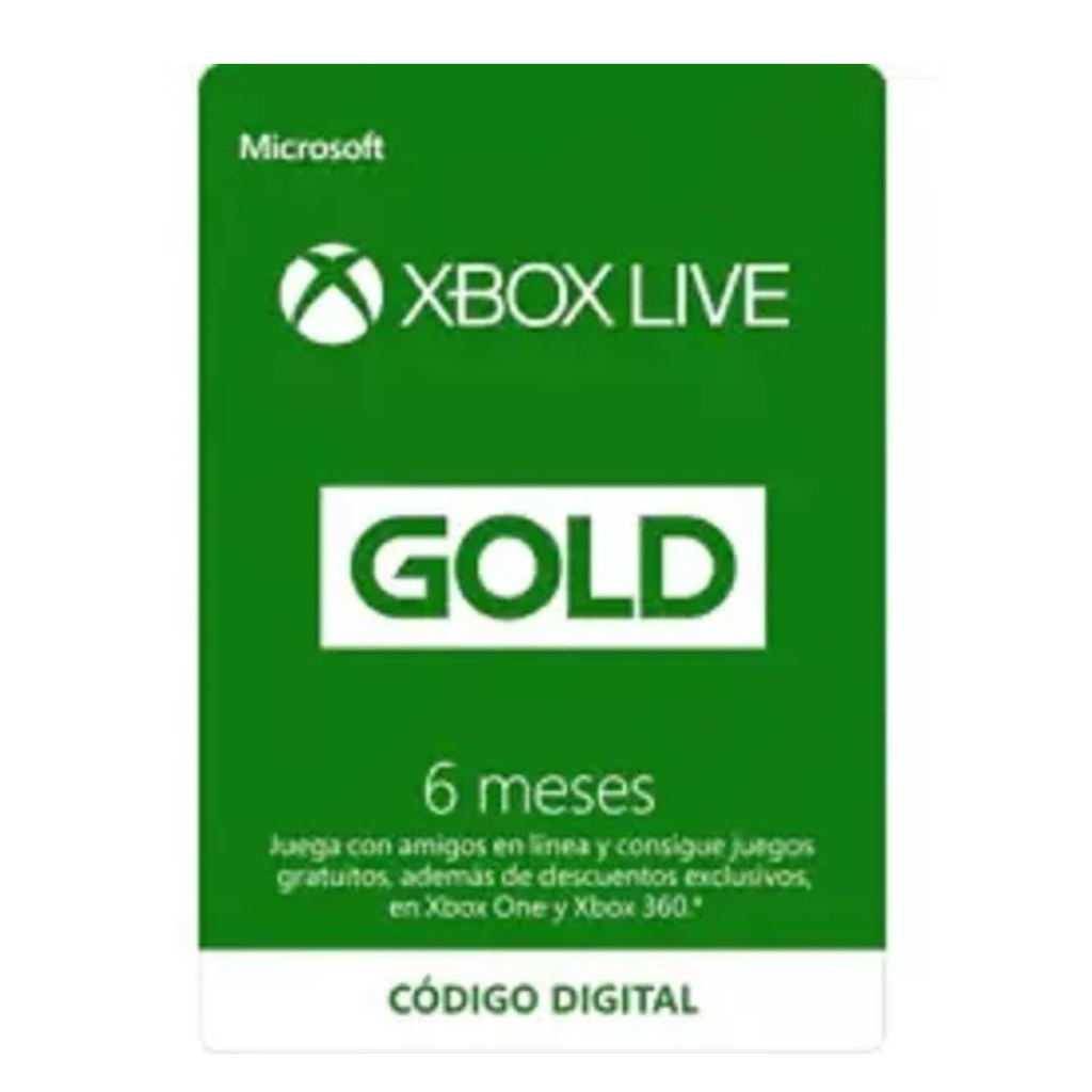 CODIGO XBOX  LIVE 6 MESES $839