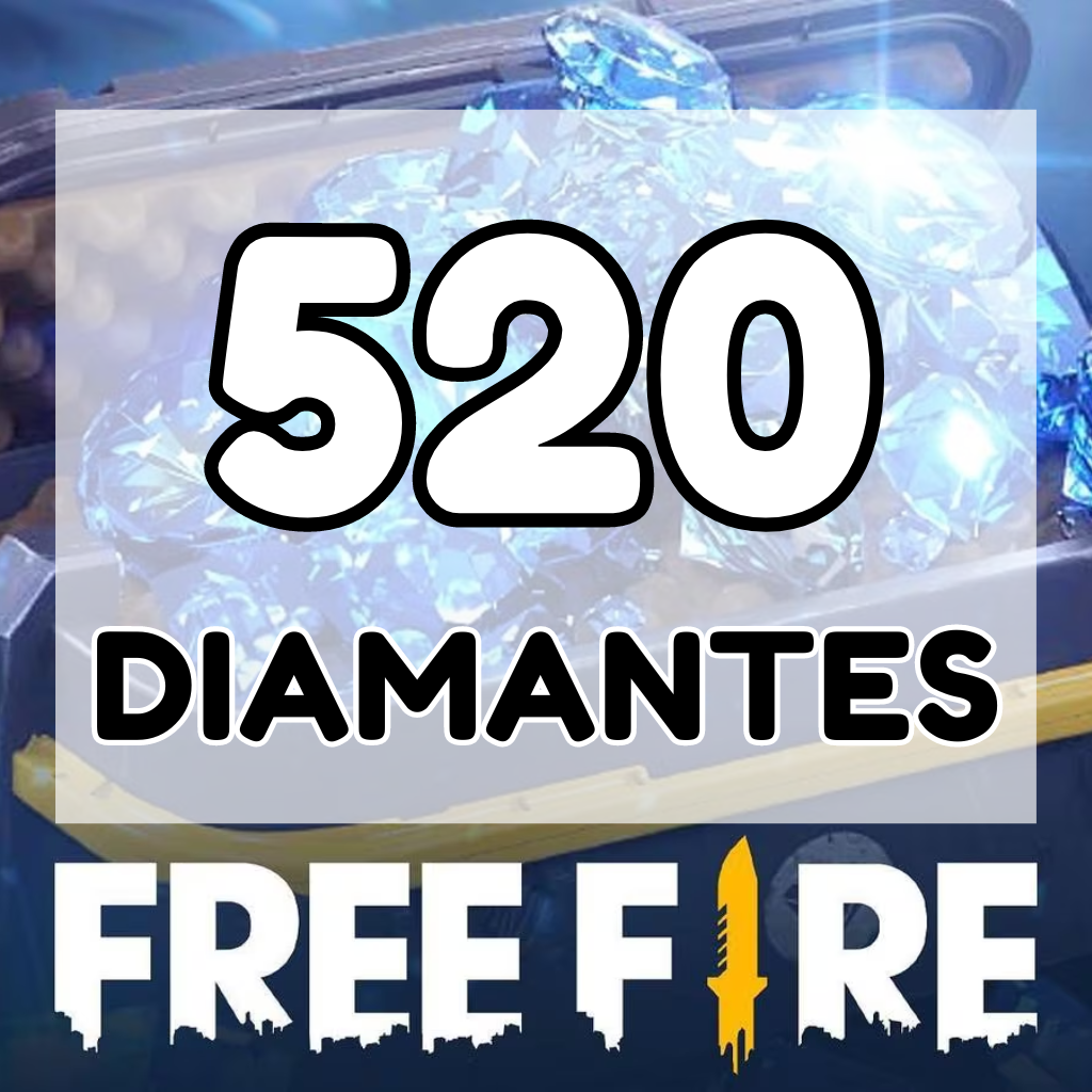 FREEFIRE 520 DIAMANTES + 10% BONUS = 572 DIAMANTES