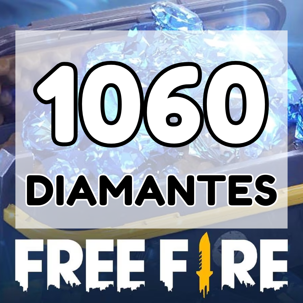 FREEFIRE 1060 DIAMANTES + 10% BONUS = 1166 DIAMANTES
