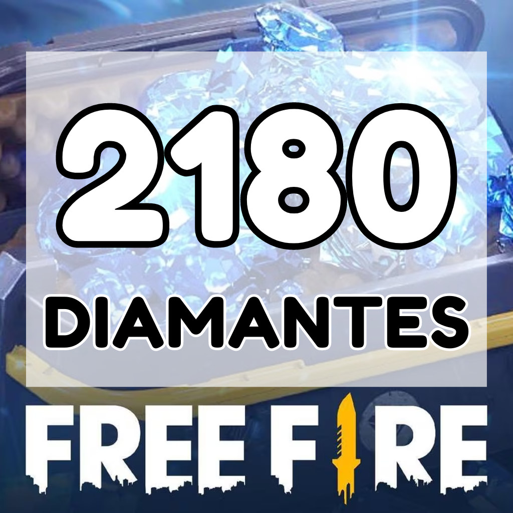 FREEFIRE 2180 DIAMANTES + 10% BONUS =  2398 DIAMANTES